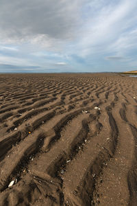 Scenic view of desert against sky