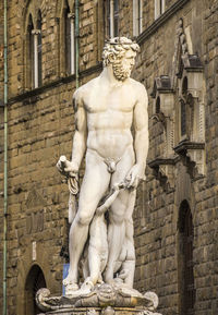Low angle view of statue