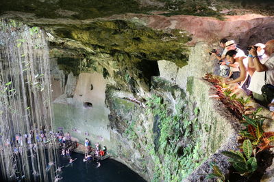 Group of people on rock formation