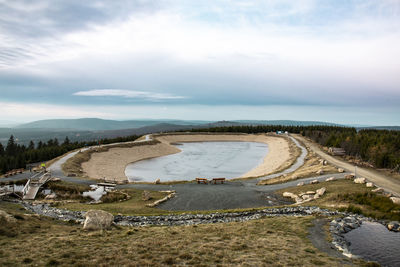 Panoramic shot of road against sky