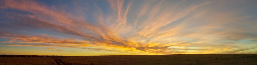 Sunset over landscape