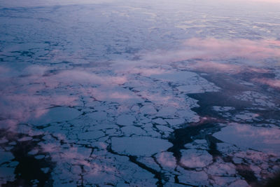 High angle view of rippled water