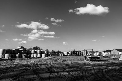 Buildings in city against sky