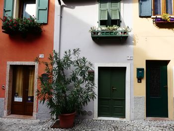 Low angle view of house