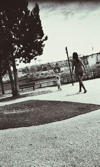 Woman standing in park