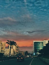 City at sunset