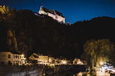 Vianden castle by night