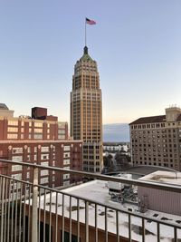 Low angle view of building against sky - san antonio downtown