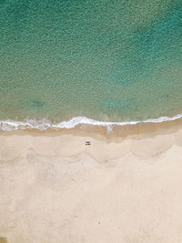 High angle view of beach