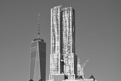 Low angle view of modern building against sky