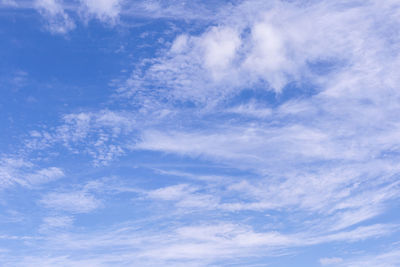 Low angle view of clouds in sky