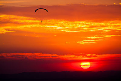 Scenic view of sunset over sea