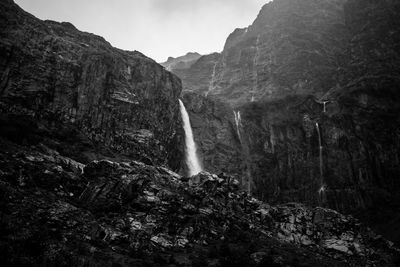 Scenic view of waterfall