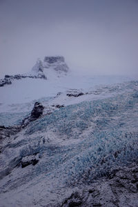 Scenic view of snowcapped mountain against sky