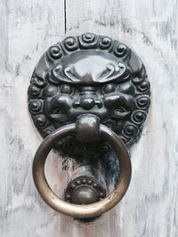 Close-up of door knocker