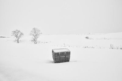 Scenic view of snow covered landscape