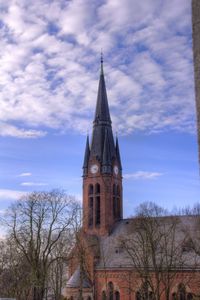 Low angle view of church against sky