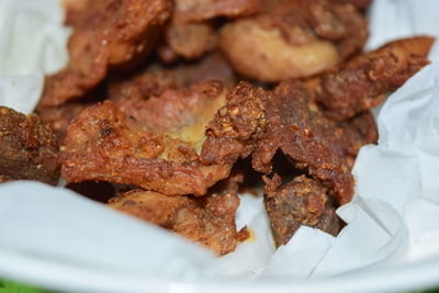 Close-up of meal served in plate