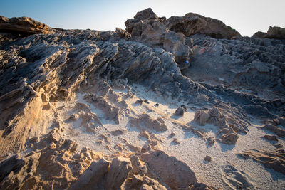 Scenic view of mountains against clear sky