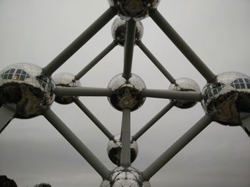 Low angle view of basketball hoop against sky