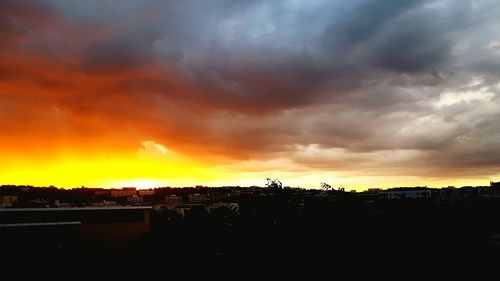 Dramatic sky over landscape