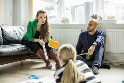 Business people communicating in creative office