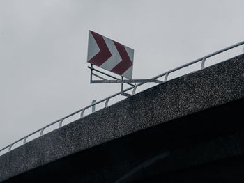 Low angle view of flag against clear sky