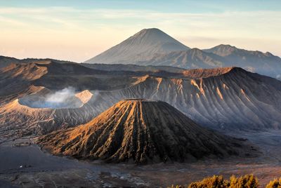 Panoramic view of volcanic mountain