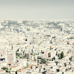 High angle view of townscape against sky