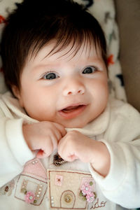 Close-up portrait of cute baby