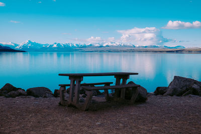 Lake pukaki in new zealand 