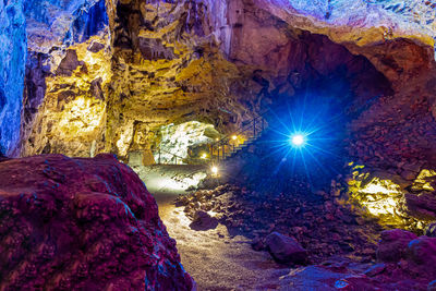 Rock formation in cave