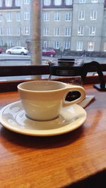 Close-up of coffee on table