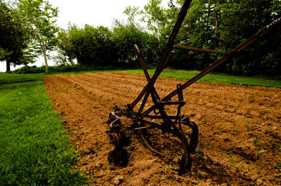 Bicycle on field