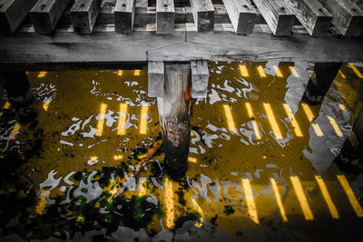 Close-up of yellow water