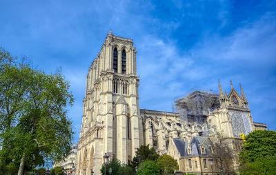 Low angle view of historical building against sky