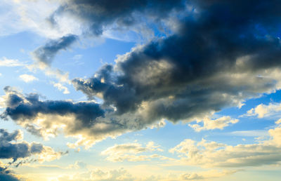 Low angle view of clouds in sky