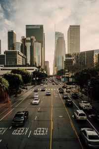 High angle view of traffic on road