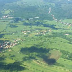 Aerial view of agricultural field