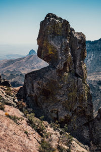 Rock formations against sky