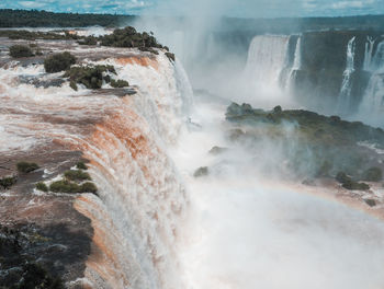 Scenic view of waterfall