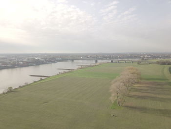 Scenic view of river against sky