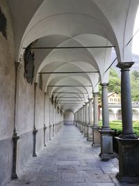 Empty corridor in building