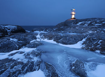 Lighthouse on rocky coast