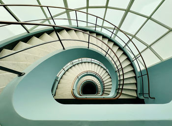 Low angle view of spiral staircase