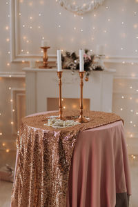 Close-up of cake on table