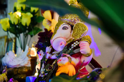 Close-up of buddha statue