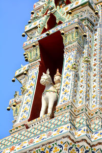 Low angle view of statue of building