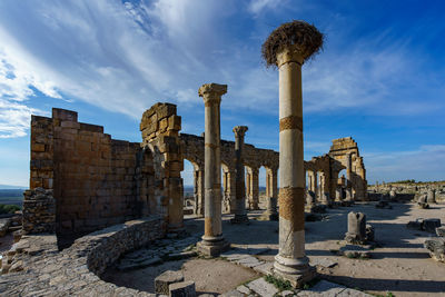 View of old ruins against sky