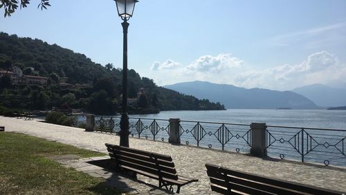 Scenic view of river against sky